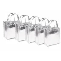 Silver Metalic Gift Bag (Medium) Set Of 5