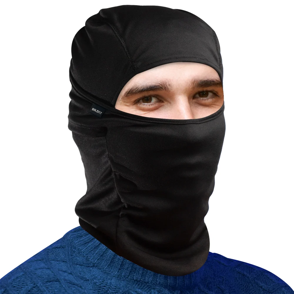 Boldfit Full Face Mask Balaclava Bike Riding Accessories - Black