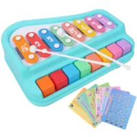 Toyshine 2 in 1 Baby Piano Xylophone Toy for Toddlers - Multicolour