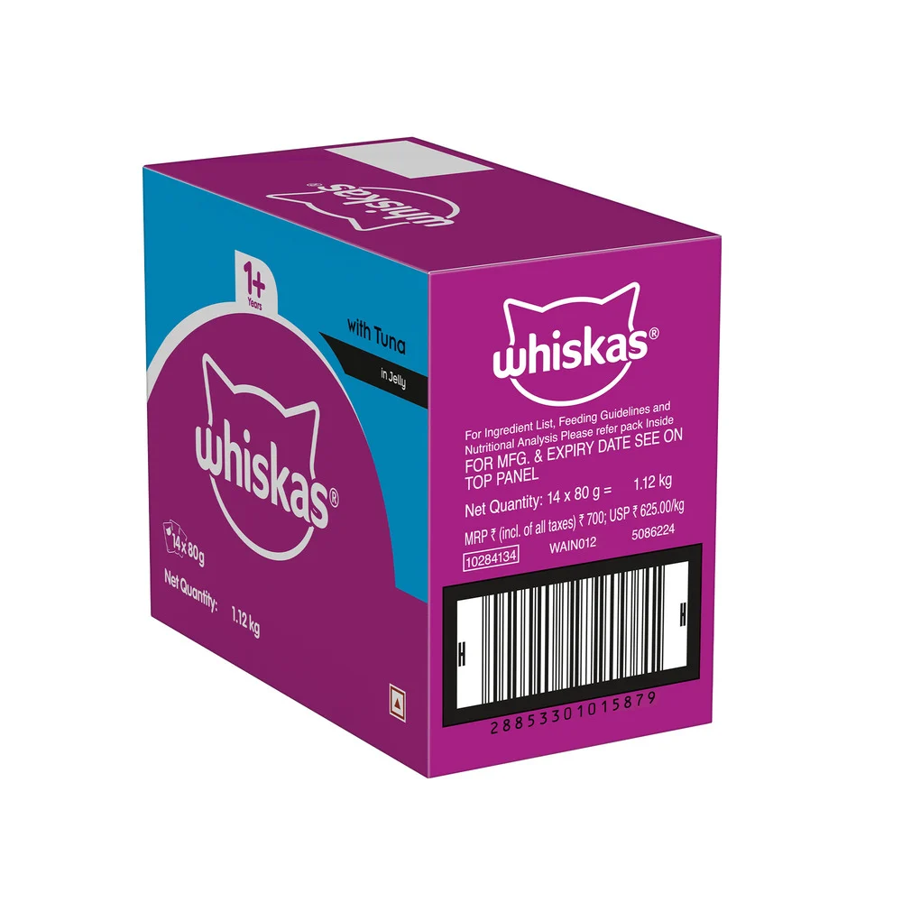 Whiskas Tuna In Jelly Flavour 1+ Years Cat Food