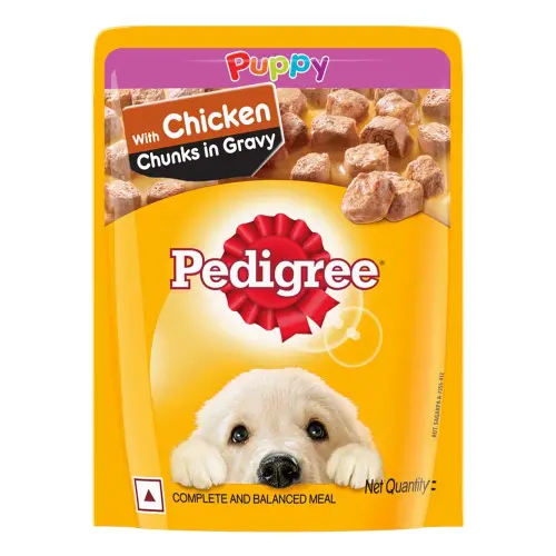Pedigree Puppy Chicken Chunks Gravy Food