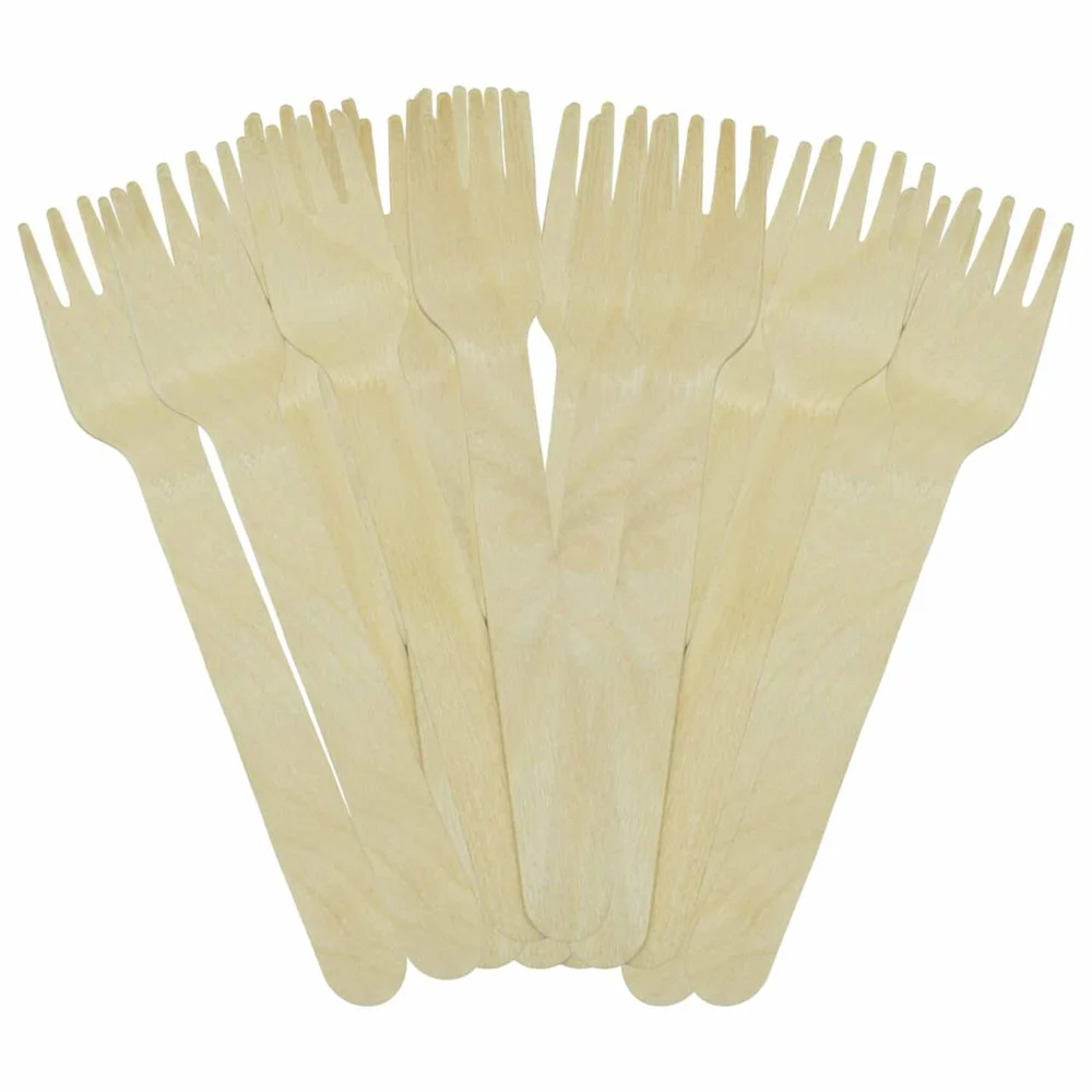 Richbond Disposables Wooden Forks Brownish 30 Pieces