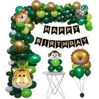 Manovedant Happy Birthday Jungle Theme Decoration Kit