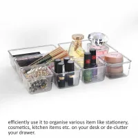 Jaipet Alexa Multipurpose Organiser (Transparent) - Set Of 7