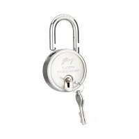 Godrej Double Locking 7 Levers (1 Locks & 3 Keys) - Silver Padlock