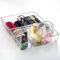 Jaipet Alexa Multipurpose Desk Organiser (Transparent) - Set Of 4