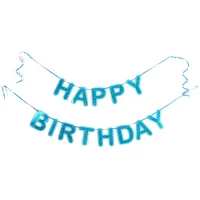 Manovedant Decorative Happy Birthday Pastel Glitter Banner : Blue