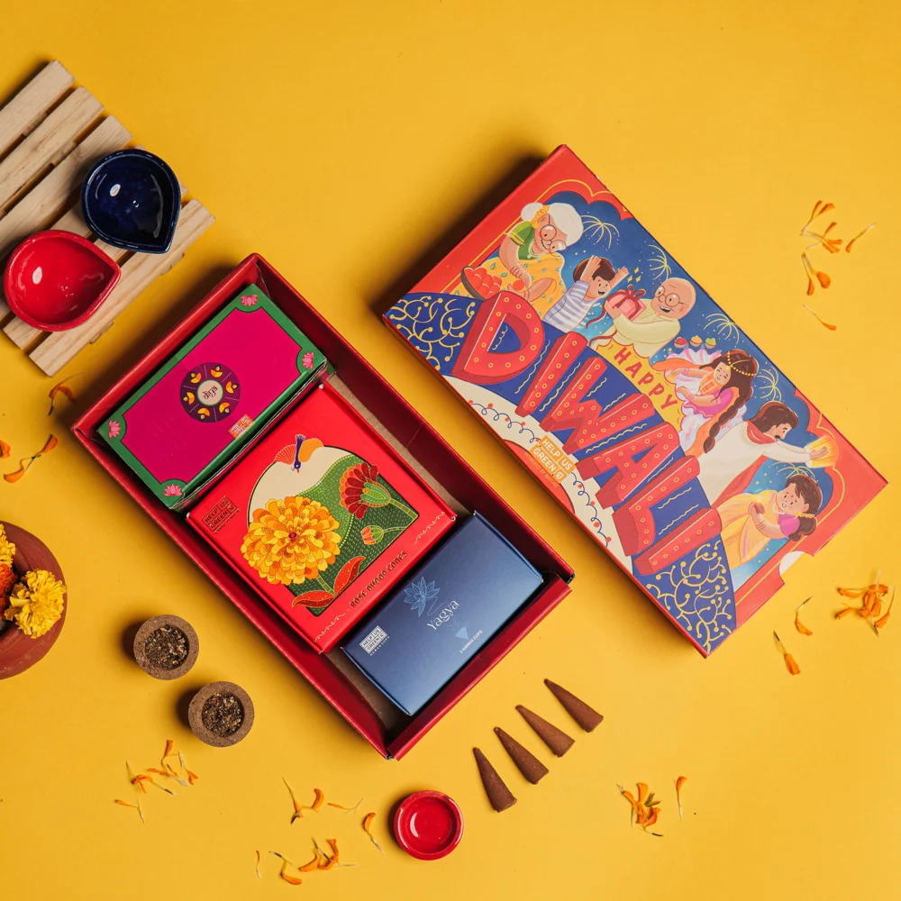 Help Us Green Eco Friendly Pooja Gift Box | Made From Temple Flowers