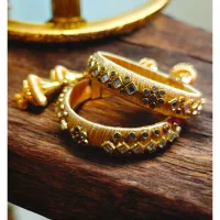 House Of Festival Free Size Open Kangan Beige Pair