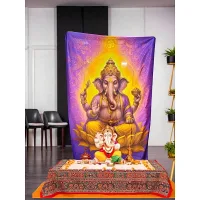 Sheetal World Ganpati Backdrop 02 - 120 x 200 cm