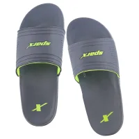 Relaxo Sparx Men's Slider SFG 144 (Dark Grey & Green)