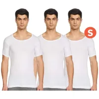 Rupa Jon Round Neck Sleeve Men's Vest  - White