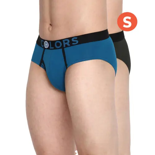 Rupa Frontline Colours Men's Brief - 100cm (XXL) - Blue & Olive Green