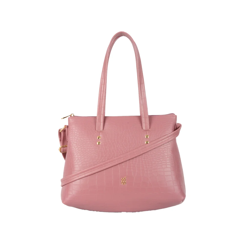 GG by Baggit Alpo E Reptar Hand Bag (Rose Wood)