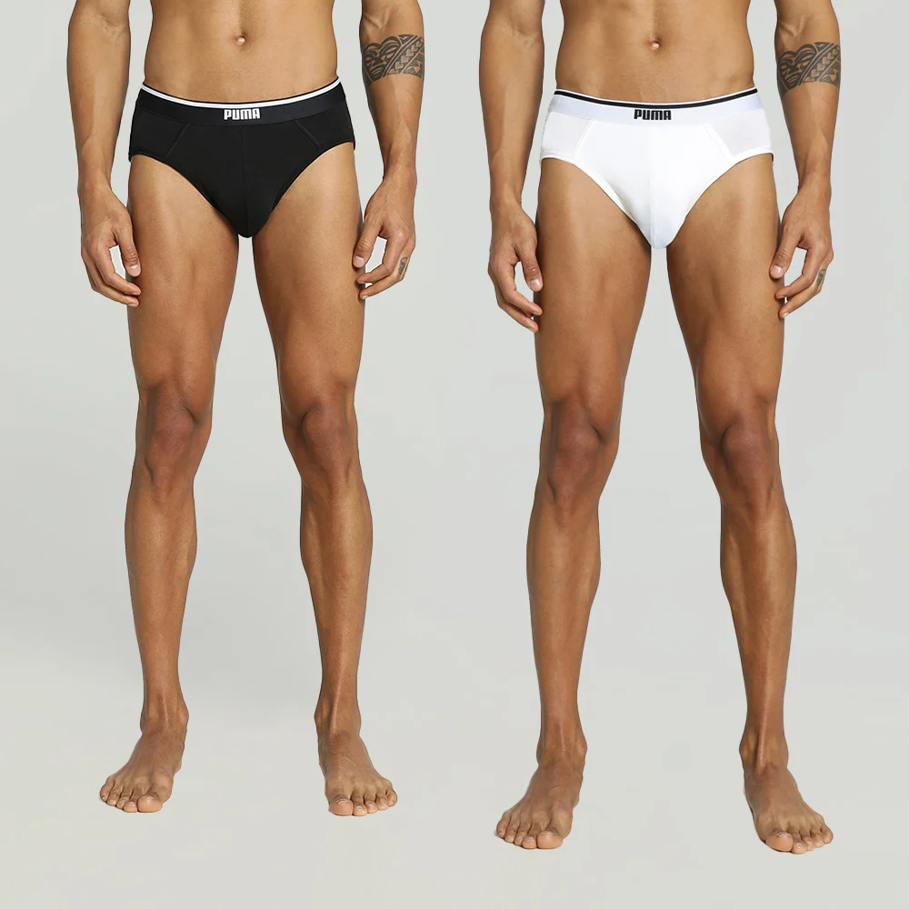 Puma Stretch Brief White & Black 18 (XXL) - Pack Of 2