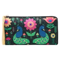 Sabhyata Peacock Design SW1-09 Women's Wallet (Green)