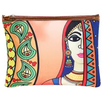 Sabhyata Dulhan Design Multipurpose Pouch (SP1-10) - Orange