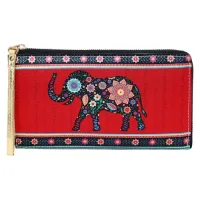 Sabhyata Elephant Design SW1-04 Women's Wallet (Red)