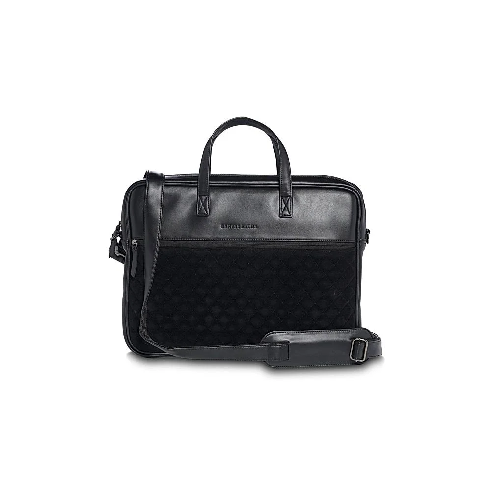 Kanvas Katha Laptop Bag (KKVLB00113) - Black