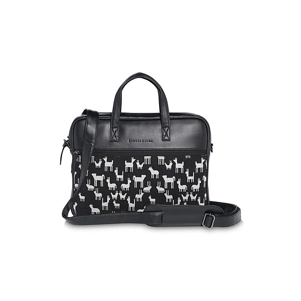 Kanvas Katha Laptop Bag (KKJLB00113) - Black