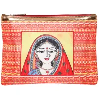 Sabhyata Ghunghat Lady Design Multipurpose Pouch (SP1-01) - Orange