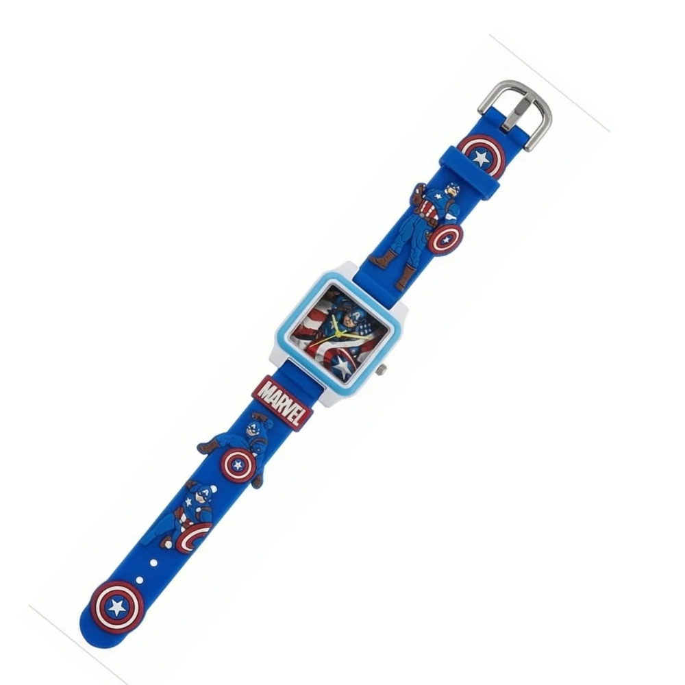 Marvel Captain America Sqaure Analog watch for kids (3 to 12 Years)