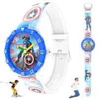 Dinsey Captain America Round Analog watch for kids (3 to 12 Years)