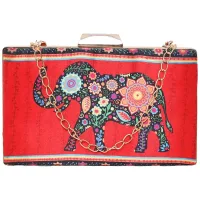 Sabhyata Elephant Design Wallet (SS18-04) - Red