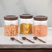 Jaipet EZEE Jar With Spoon (1200 ml) - Set Of 3