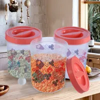Unica Multipurpose Storage Canister (Coral) 1.75 L - Set of 3