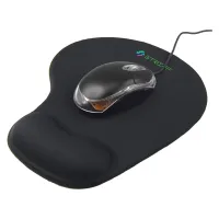 Striff Gel Synsthesized Wrist Support Rubber Mouse Pad - Black