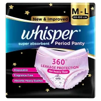 Whisper Super Absorbent Period Panty M-L