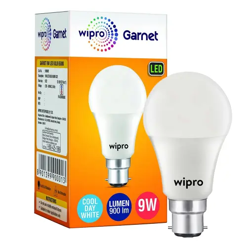 Wipro Garnet White LED Bulb B22 6500K (9 W)