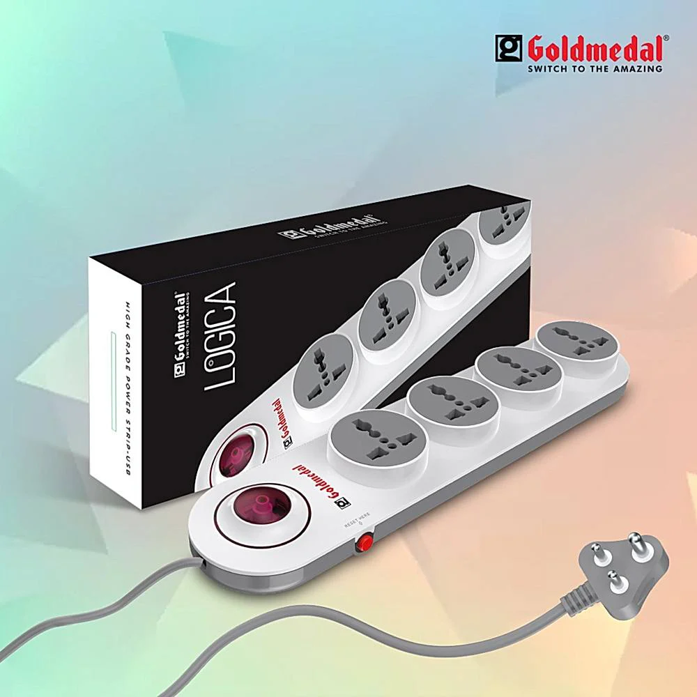 Goldmedal Logica 4x1 Spike Guard (2 Meter Cable) - White