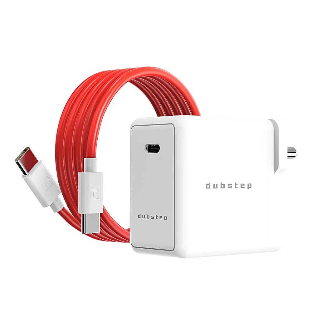 Dubstep Sprint All-In-One 30W 6A Charger With Type-C Cable (White)