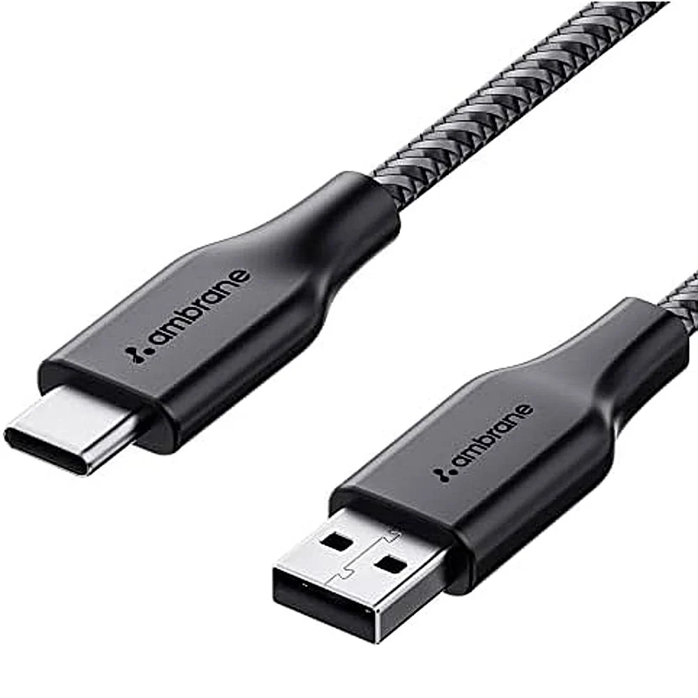 Ambrane USB Type-C Cable 3A - 1.5M (Black) RCT 15