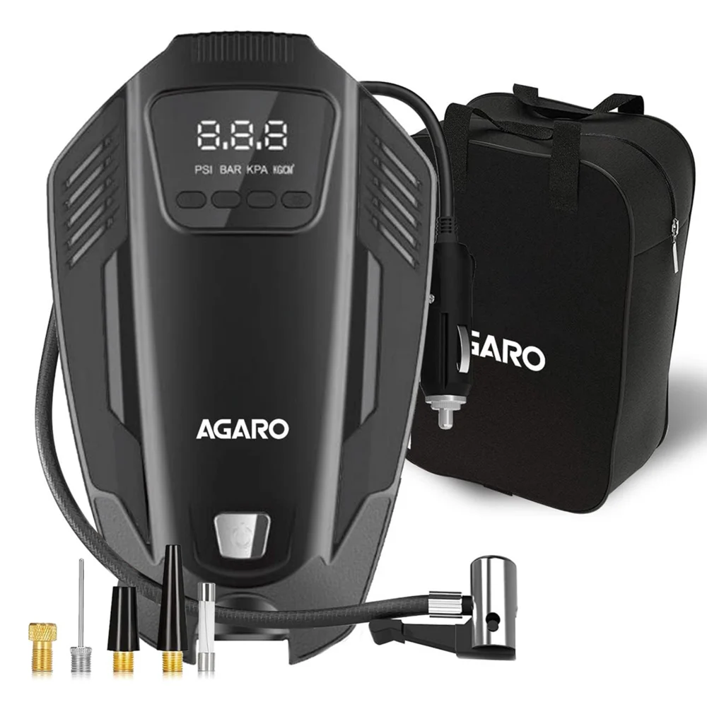 Agaro Primo Digital Tyre Inflator 120 W - Black