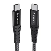 Ambrane 100W Type-C To C Cable - 1.5M (Grey) ABCC 100
