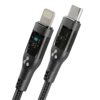 Ambrane Type-C To Lightning Cable - 1.2M (Black) ABTL 12T