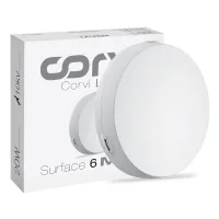 Corvi Led Light Surface 6 Round 15W (Slim Driverless Dimmable Full Glow) Milky White