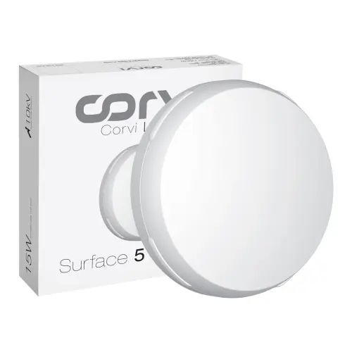 Corvi Led Light Surface 5 Round 12W (Slim Driverless Dimmable Full Glow) Easy White