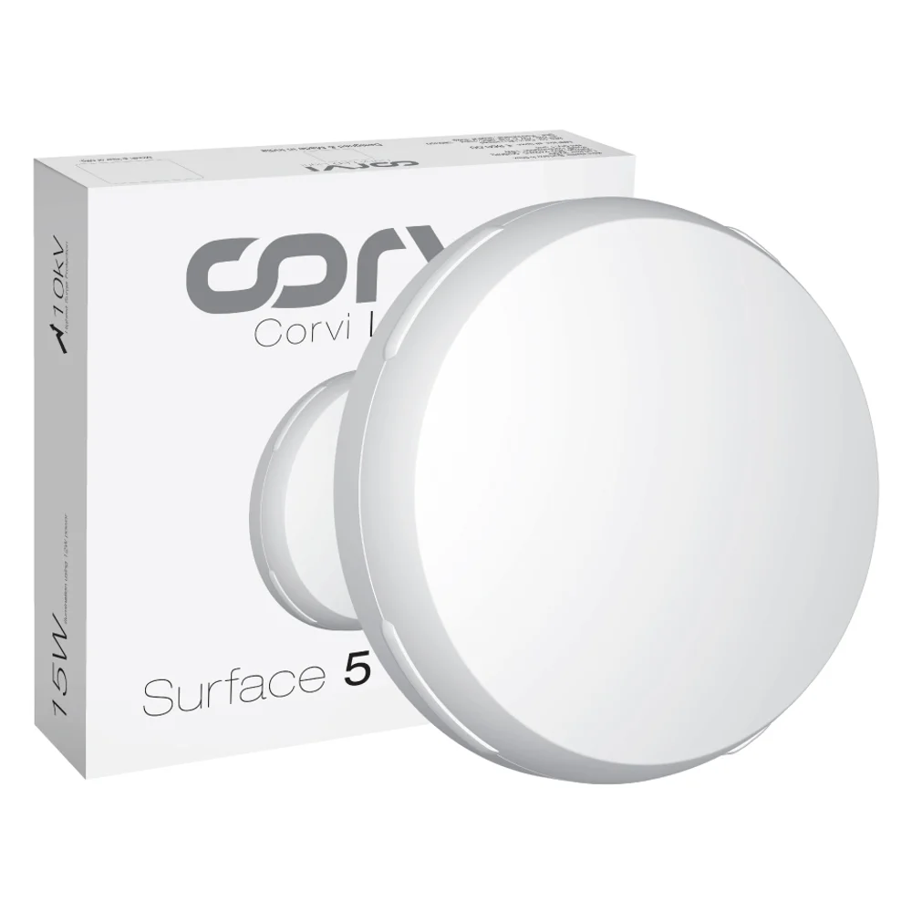 Corvi Led Light Surface 5 Round 12W (Slim Driverless Dimmable Full Glow) Milky White