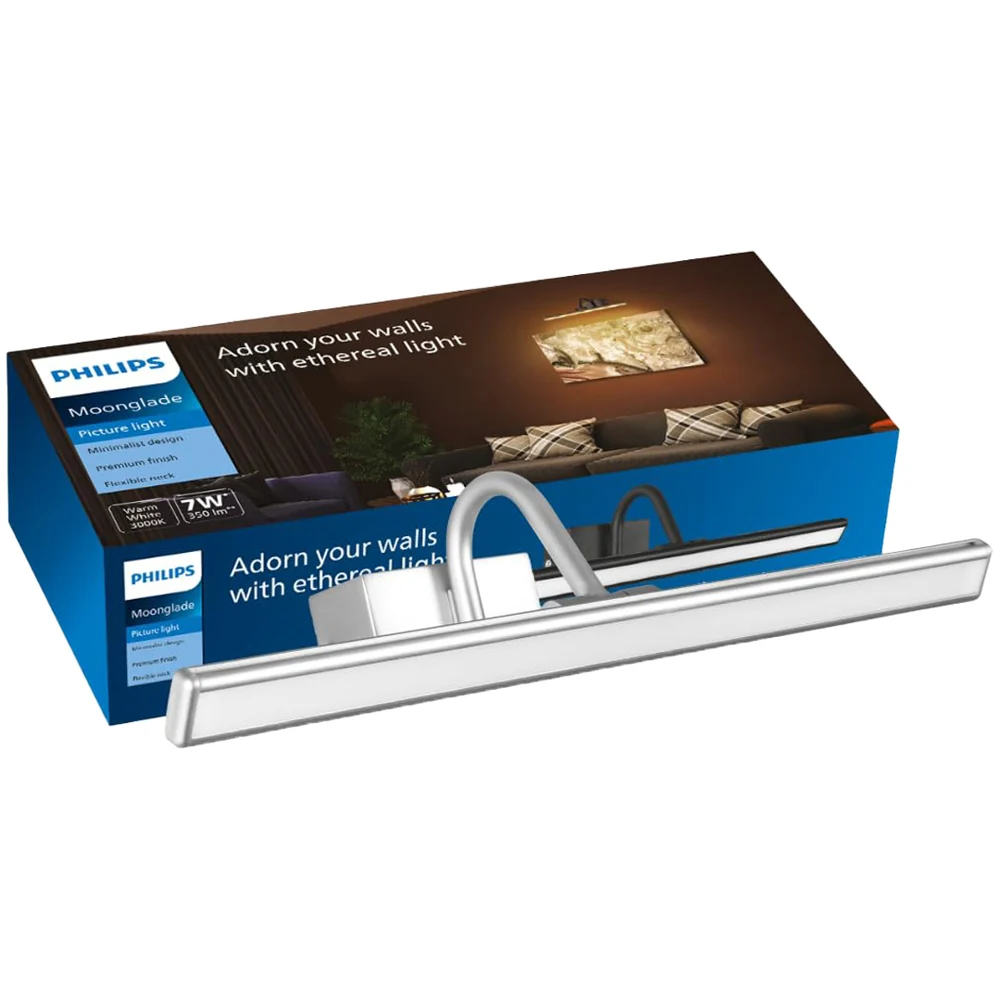 Philips Moonglade Silver Picture Light (Warm White) - 7 W