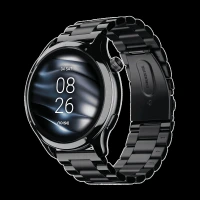 noise NoiseFit Mettle Smartwatch with Bluetooth Calling (35.56mm HD Display, IP68 Water Resistant, Elite Black Strap)