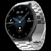 boAt Lunar Prime Smartwatch with Bluetooth Calling (36.8mm AMOLED Display, IP67 Sweat Resistant, Steel Silver Strap)