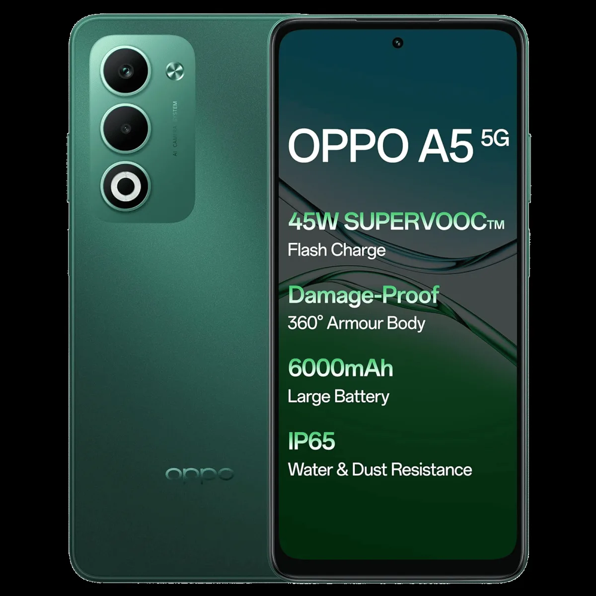 oppo A5 5G (8GB RAM, 128GB, Aurora Green)