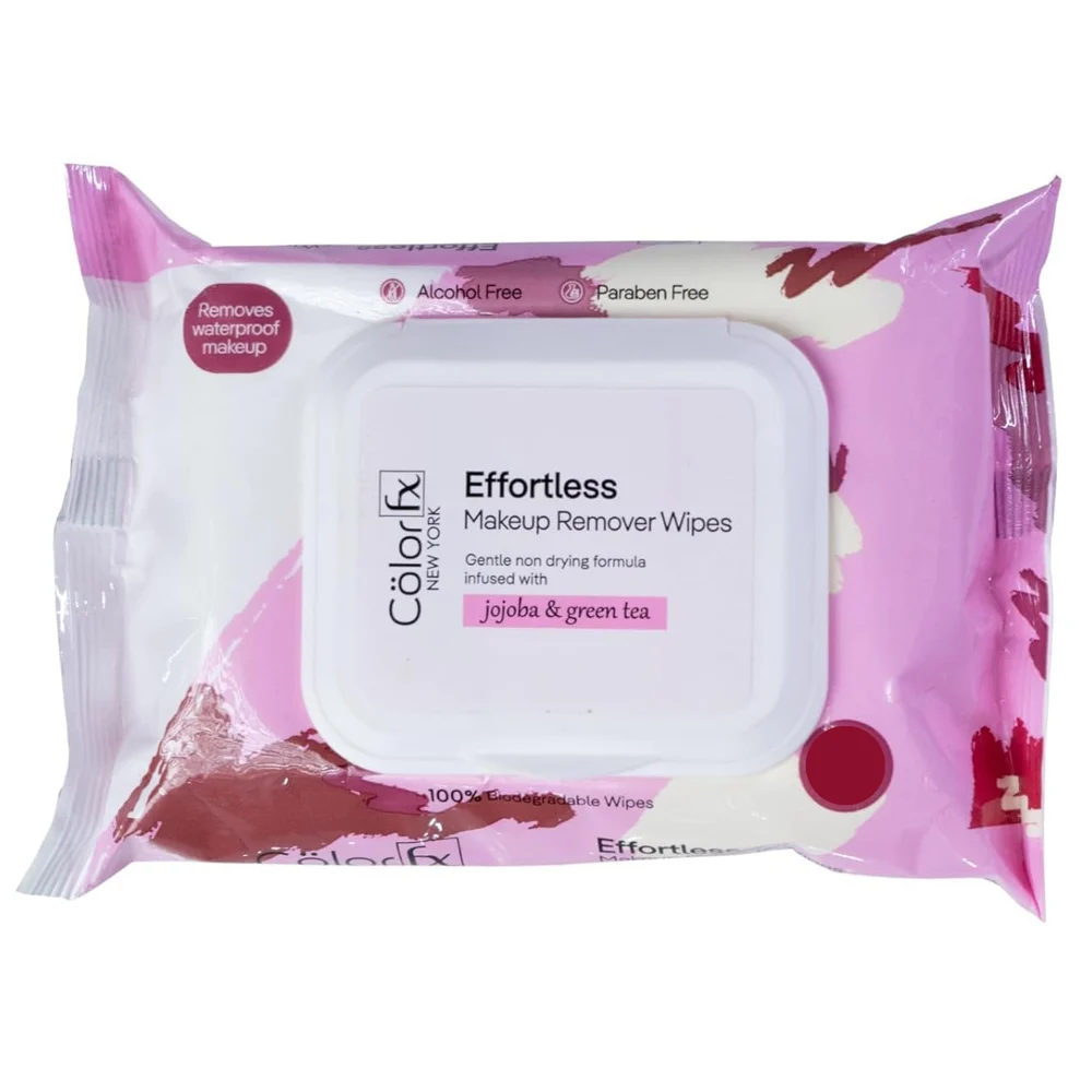 Colour Fx New York Effortless Makeup Remover Wipes Jojoba & Green Tea