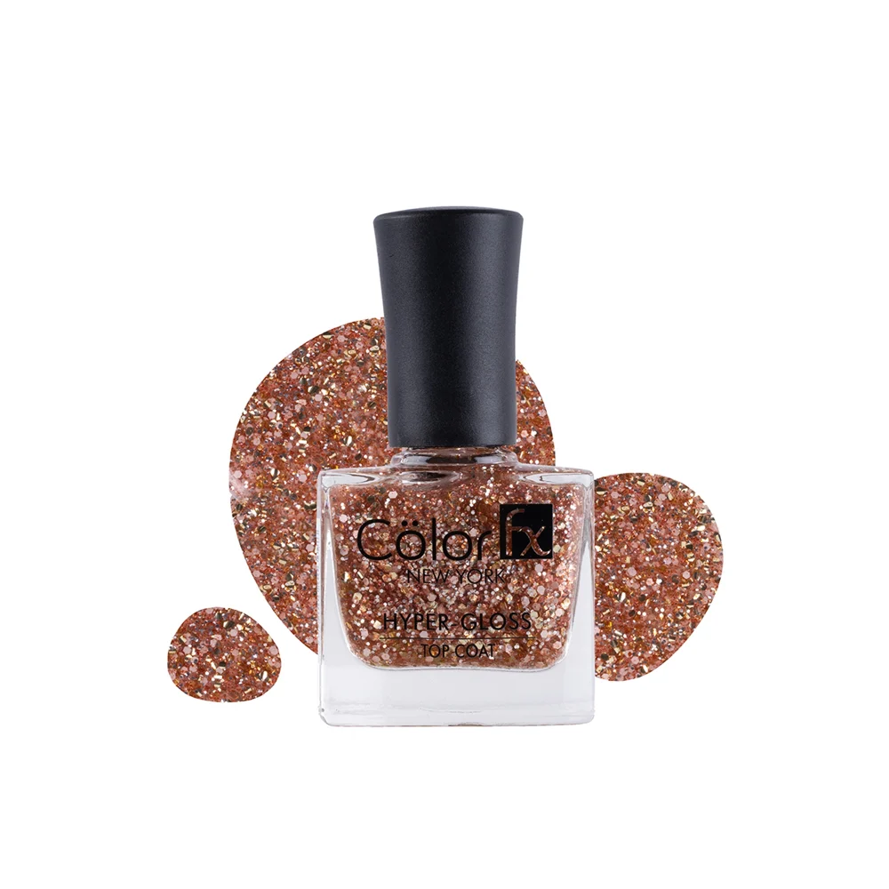 Colour Fx New York Hyper-Gloss Top Coat Gold 173 Nail Polish - Rose