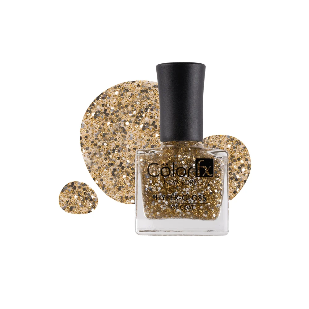 Colour Fx New York Hyper-Gloss Top Coat 174 Nail Polish - Gold