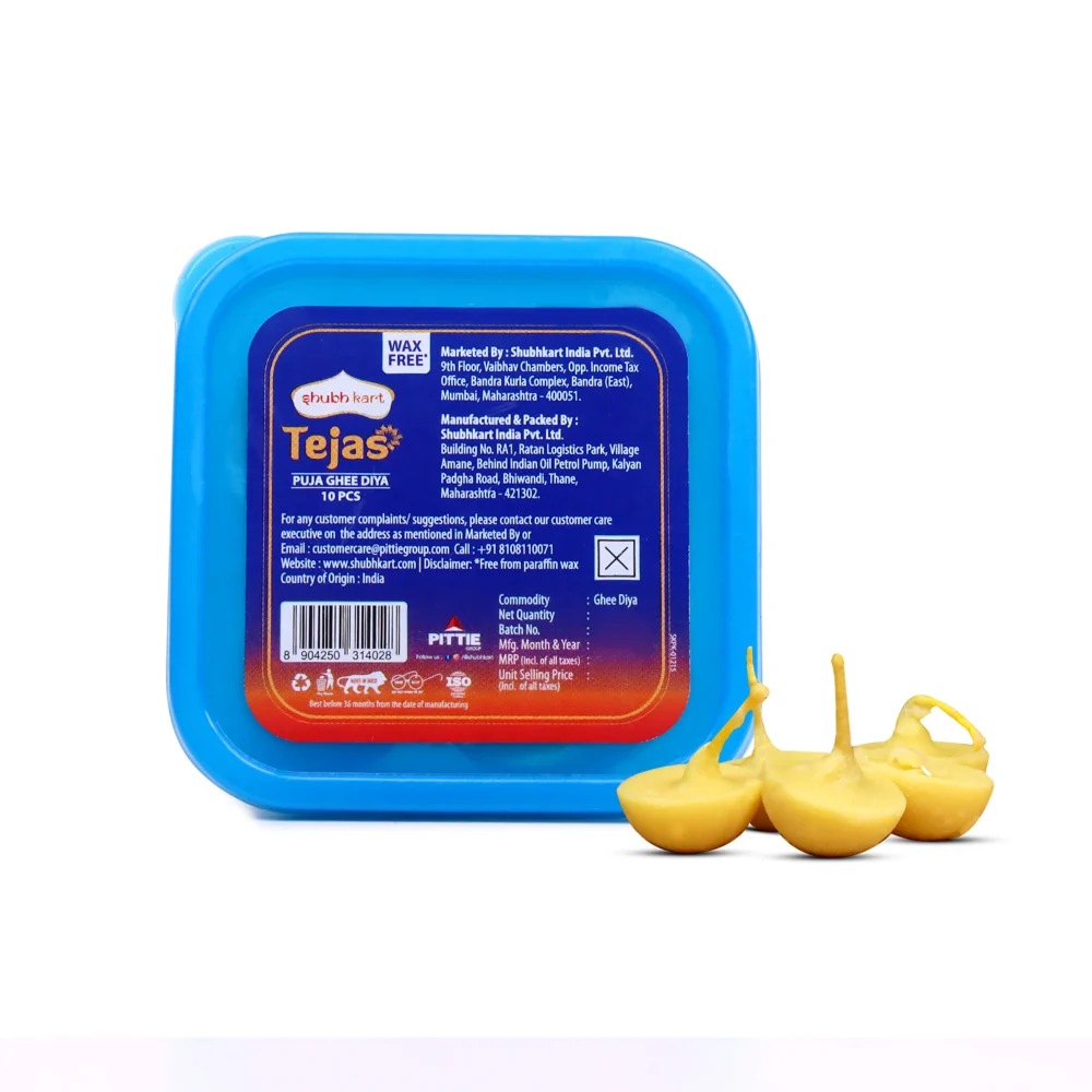 Shubh Kart Tejas Puja Ghee Diya 10 pieces